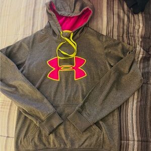 Under Armour Gray and Pink Hoodie size Small